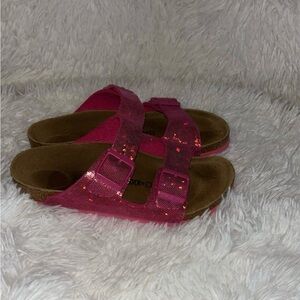 Pink Glitter Birkenstock Sandals size 3